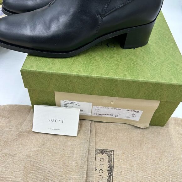 Men’s Gucci, leather ankle boots size 10 made in Italy - Picture 6 of 10